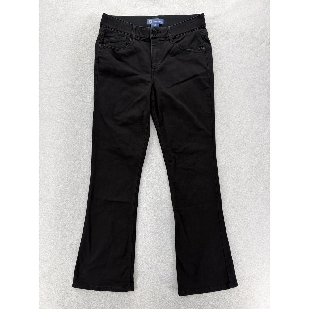 Democracy Ab Solution Itty Bitty Bootcut Jeans Womens 10 Black Premium Stretch